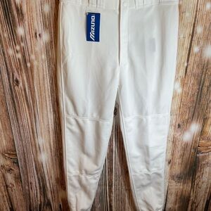 Mizuno Adult Large White Baseball Pants 32-34W 29-30 Length See Photos
